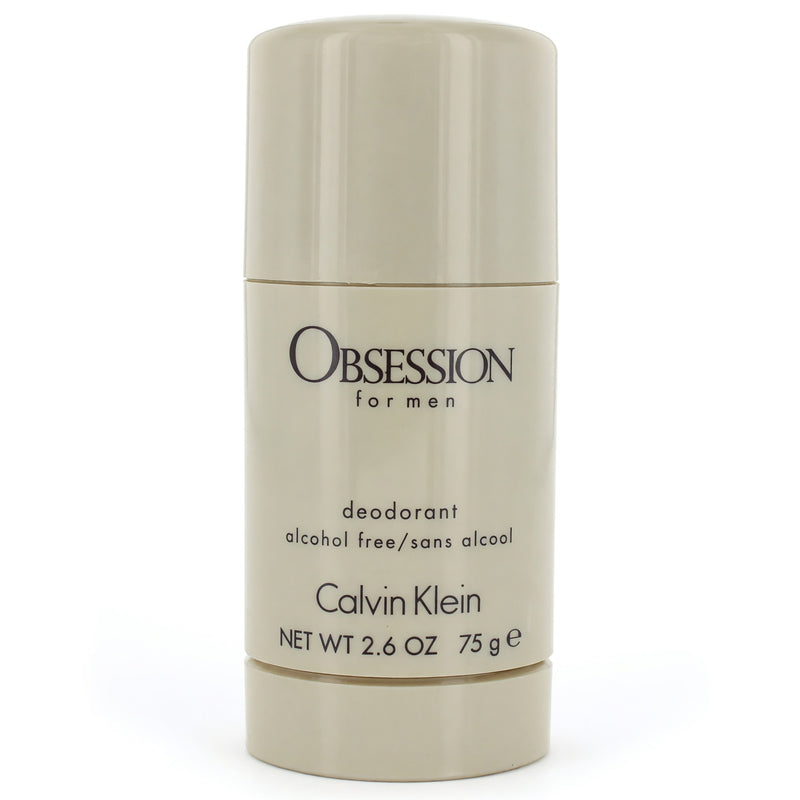Calvin Klein Obsession men's 2.6 oz deodorant stick with sleek packaging, designed for everyday freshness and scent.