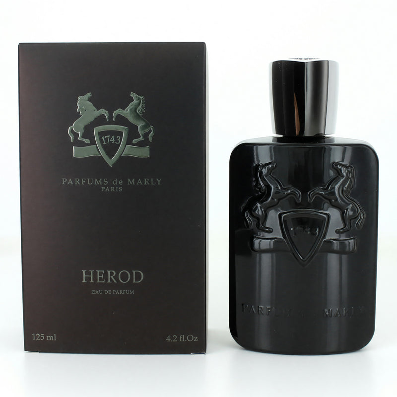 Parfums de Marly Herod 4.2 oz men's EDP spray bottle with elegant packaging and branding visible.