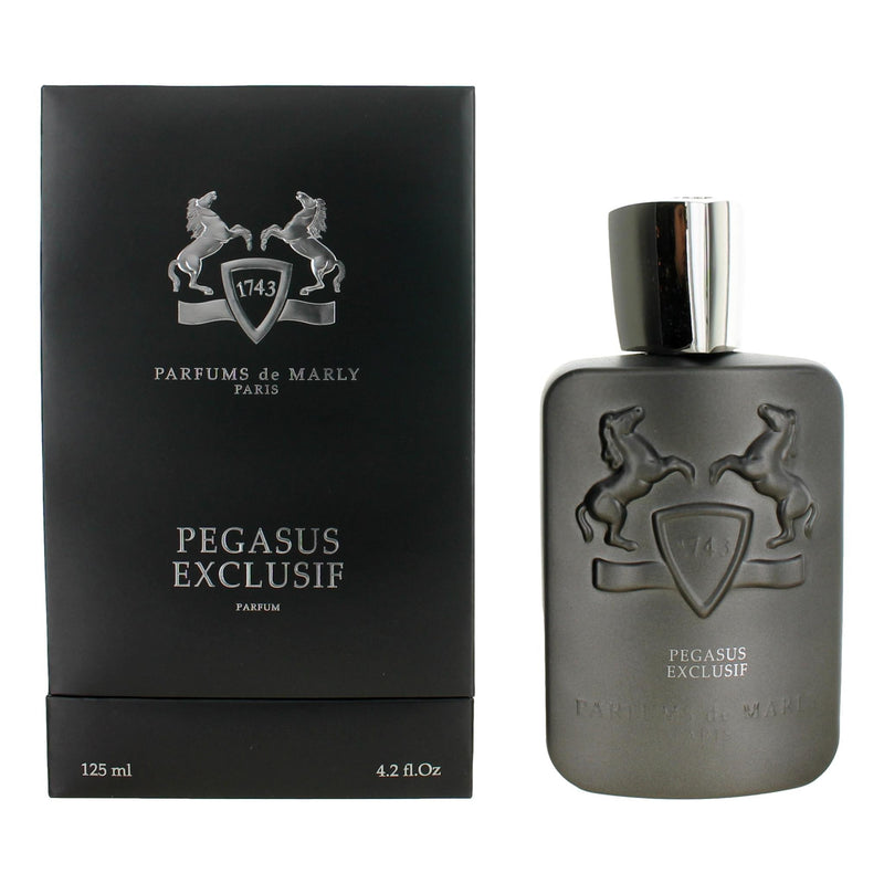 Parfums de Marly Pegasus Exclusif 4.2oz men's EDP spray, elegant bottle of luxury fragrance from Parfums de Marly.