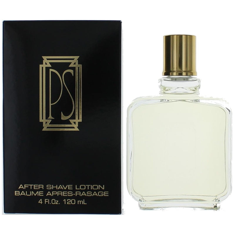 Paul Sebastian PS after shave lotion splash for men in a 4 oz bottle, featuring a sleek design and masculine fragrance.
