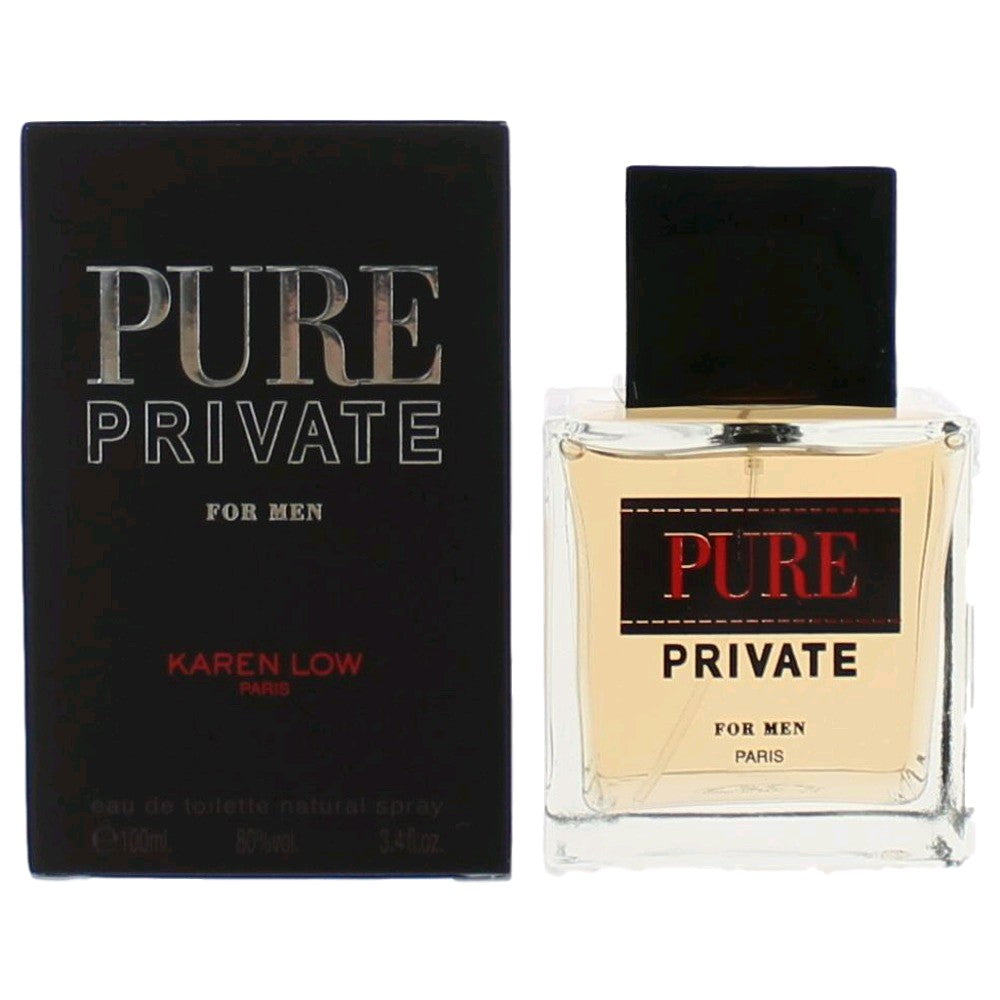 Pure Private Karen Low 3.4 oz EDT Spray Men - Pertinacia Perfume