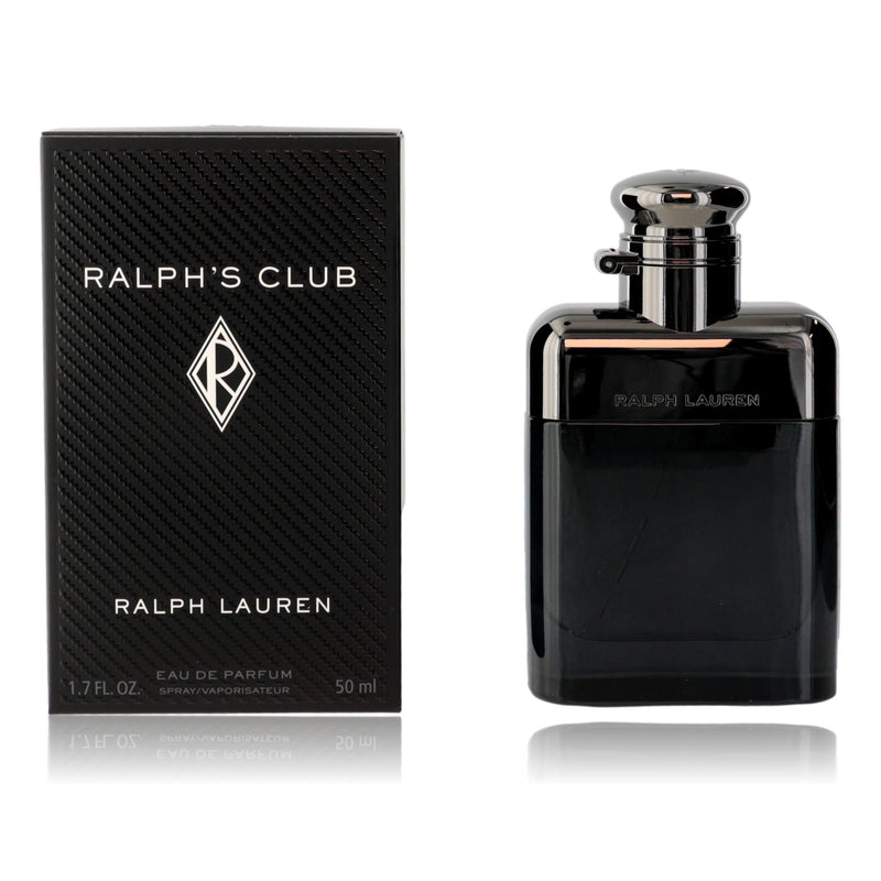 Ralph's Club Ralph Lauren men's 1.7 oz Eau de Parfum spray bottle with sleek design and black cap.