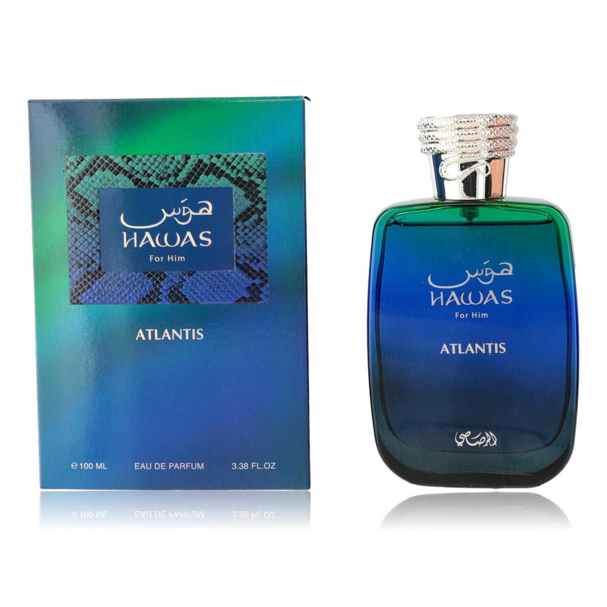 Hawas Atlantis Rasasi 3.3 oz EDP spray Men - Pertinacia Perfume