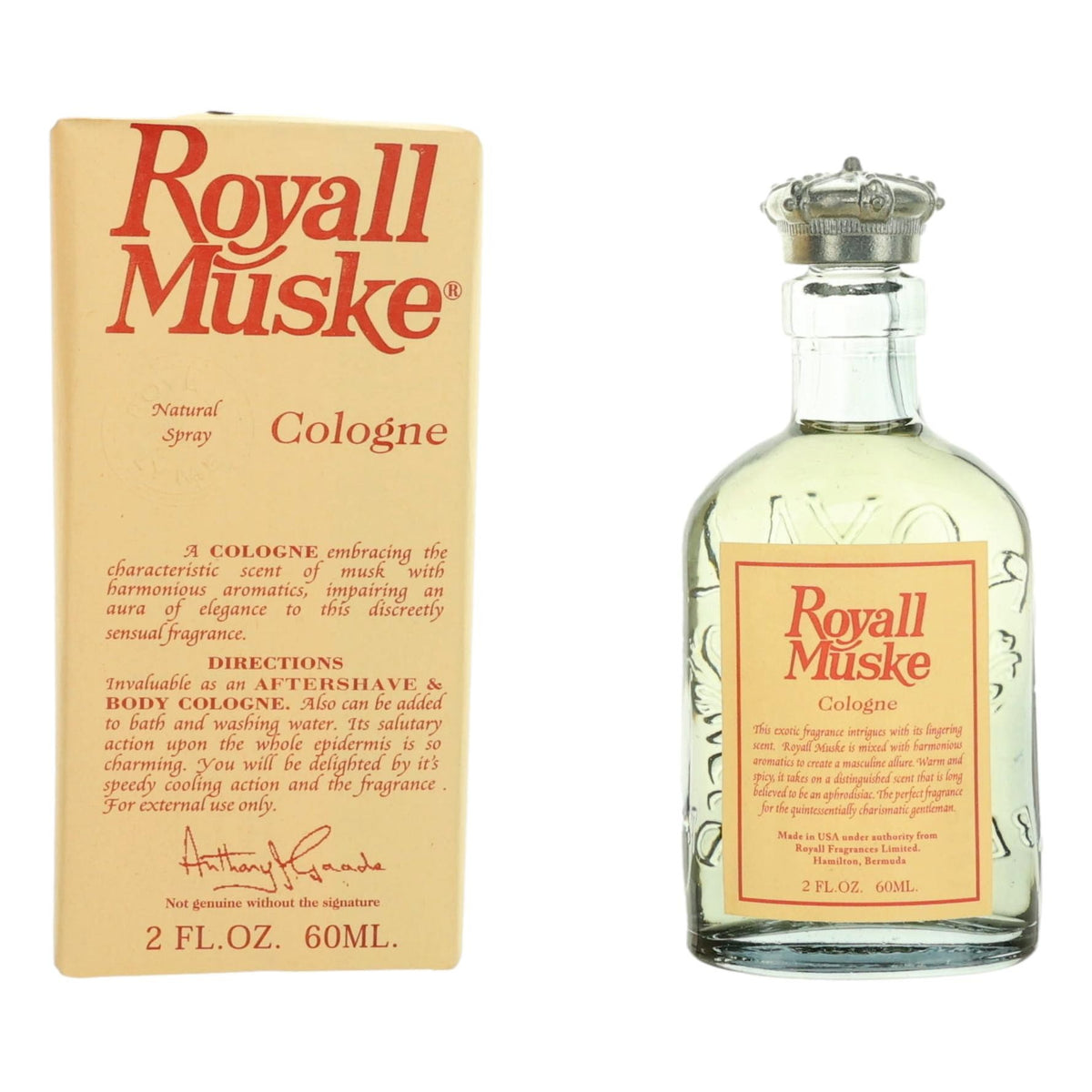 Royall Muske Royall Fragrances 2 oz All Purpose Cologne Men - Pertinacia Perfume