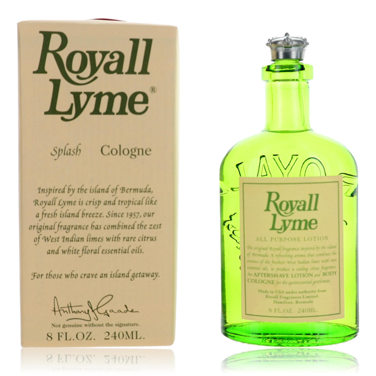 Royall Lyme Royall Fragrances 8 oz All Purpose Lotion Men - Pertinacia Perfume