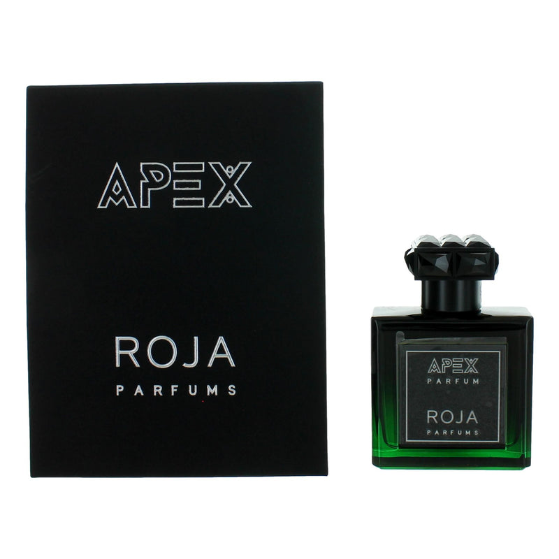 A 1.7 oz Roja Apex perfume spray for men, featuring sleek packaging and the brand's signature fragrance design.