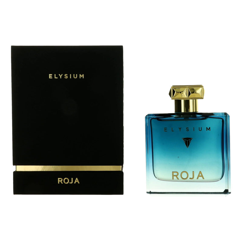 Elysium by Roja Parfums 3.4 oz men's EDP spray bottle with sleek packaging and cap.