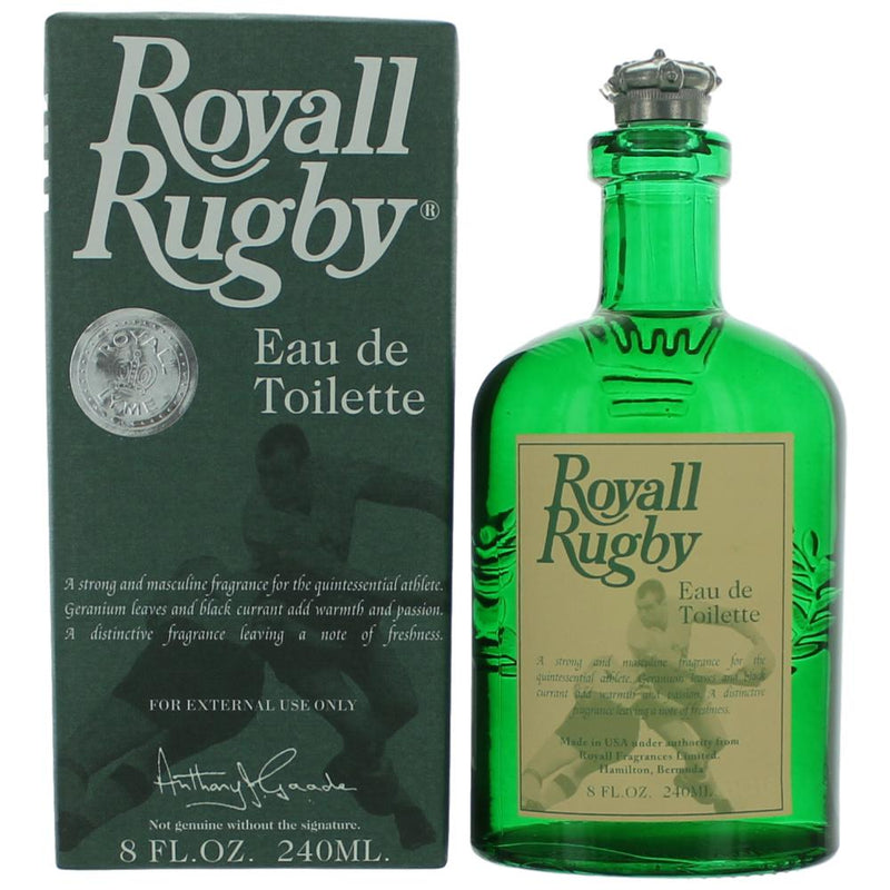 Royall Rugby by Royall Fragrances 8 oz men's EDT splash bottle with a classic design and blue label.