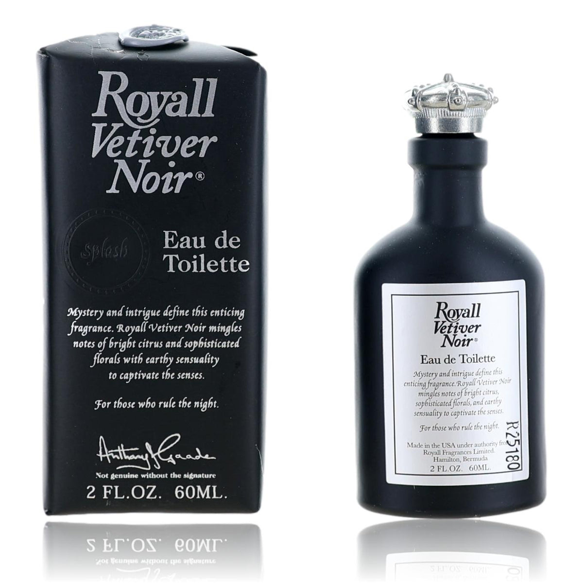 Royall Vetiver Noir Royall Fragrance 2 oz EDT Splash Men - Pertinacia Perfume