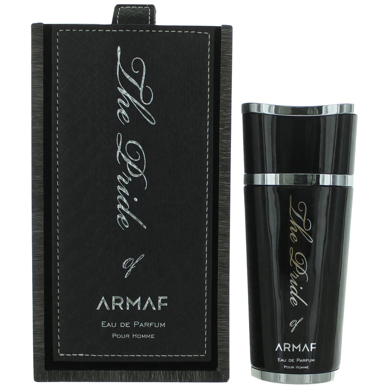 Armaf Pride of Armaf 3.4 oz men's EDP spray with a sleek bottle and cap, designed for stylish, confident men.