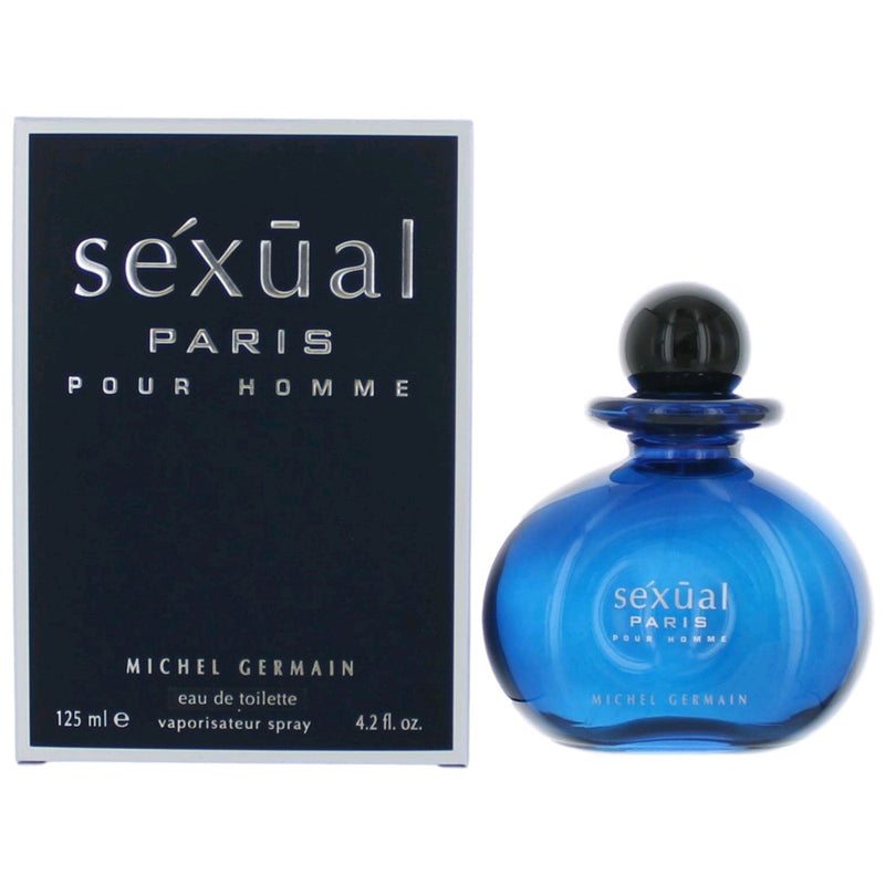 Michel Germain Sexual Paris men's 4.2 oz EDT spray bottle with sleek packaging and brand logo visible.
