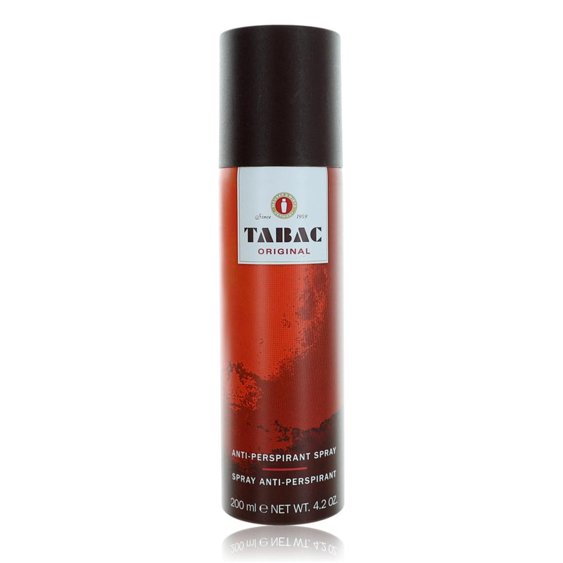 Maurer & Wirtz Tabac 4.2 Anti-Perspirant Spray for Men, physical deodorant bottle with black cap and label.