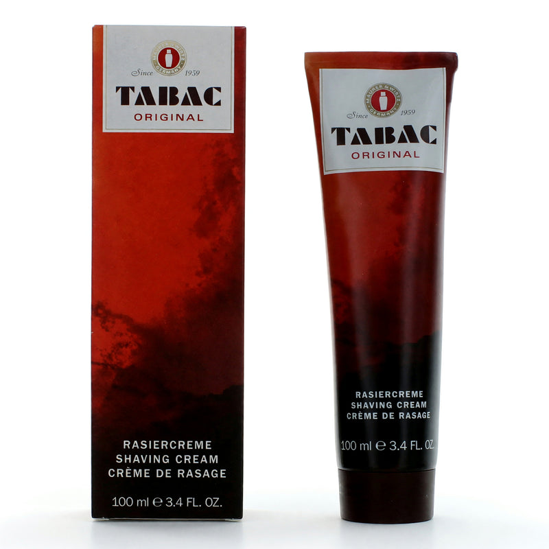 Maurer & Wirtz Tabac men's shaving cream in a 3.4 oz jar, with classic packaging and label visible.