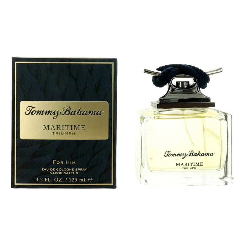 Tommy Bahama Maritime Triumph men's 4.2oz Eau de Cologne spray bottle with nautical-themed design.