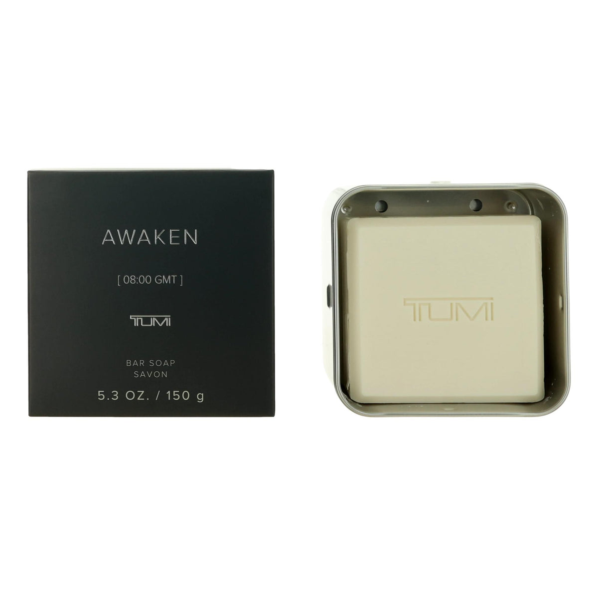 Awaken [08:00 GMT] Tumi 5.3oz Bar Soap men with Aluminum Case. - Pertinacia Perfume