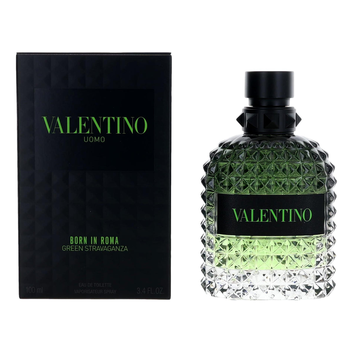 Valentino Born in Roma Green Stravaganza Valentino 3.4oz EDT Spray men - Pertinacia Perfume