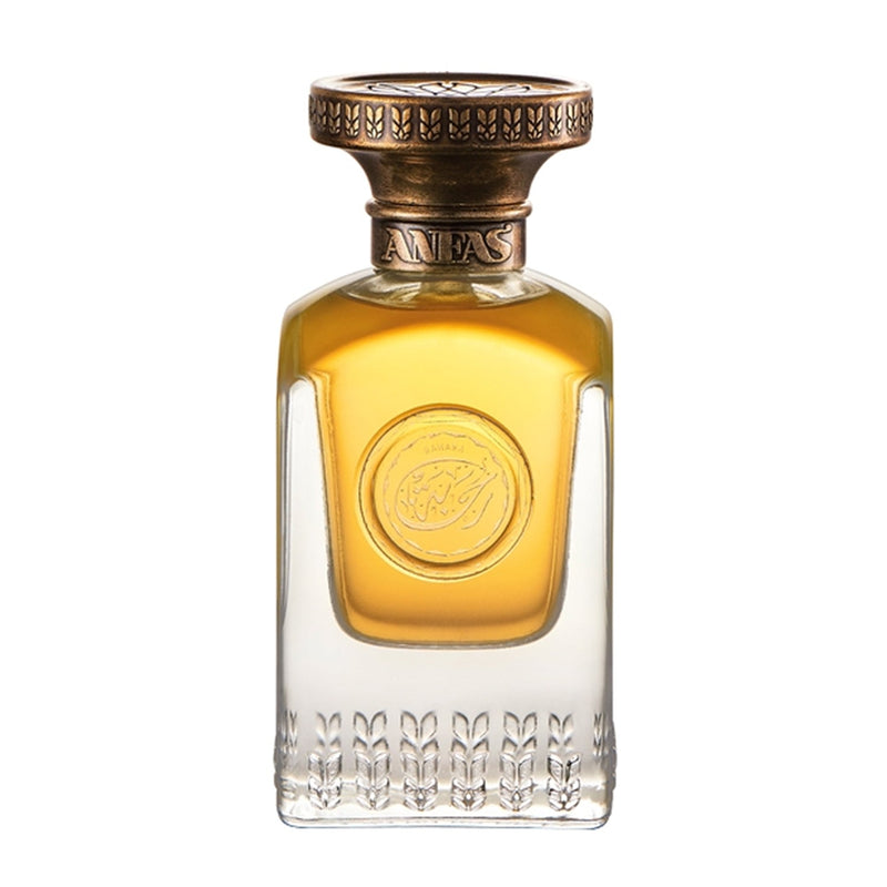 Online Warehouse Rahaba Anfas perfume 2.5 oz bottle, elegant cologne with floral and spicy notes, displayed on a neutral background.