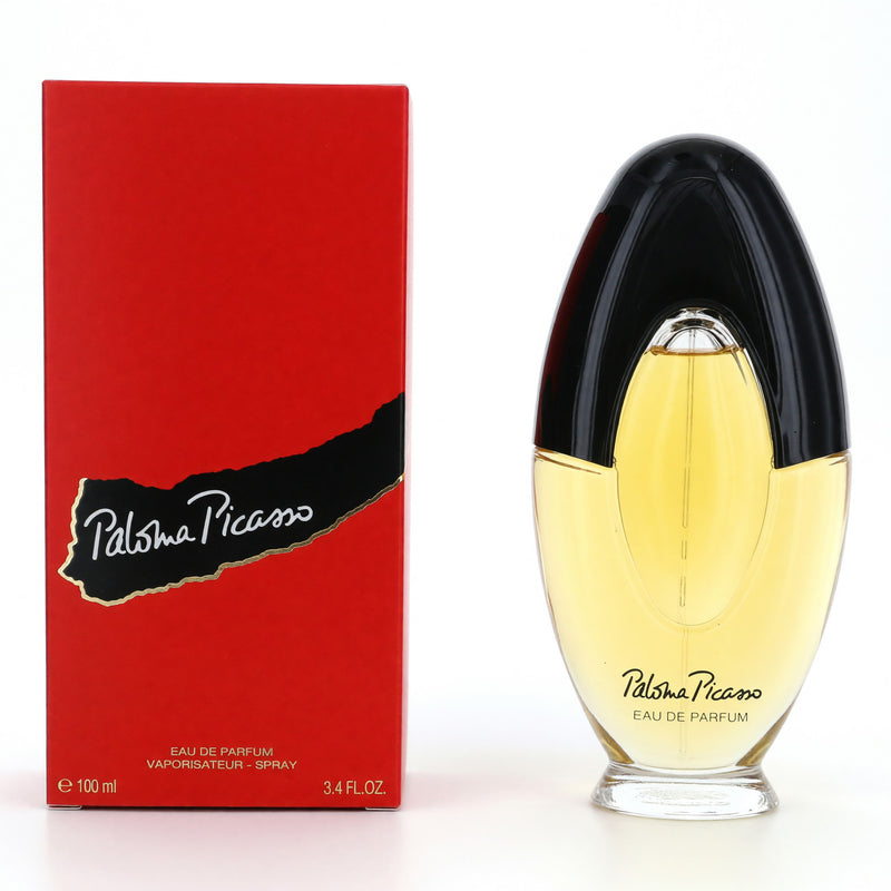 Paloma Picasso 3.4 oz women’s EDP spray bottle with elegant design and floral fragrance label.