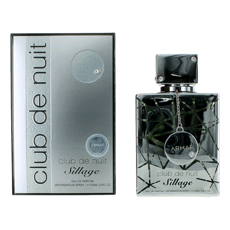 Unisex 3.6 oz Armaf Club De Nuit Sillage Eau de Parfum bottle with sleek design and silver cap.