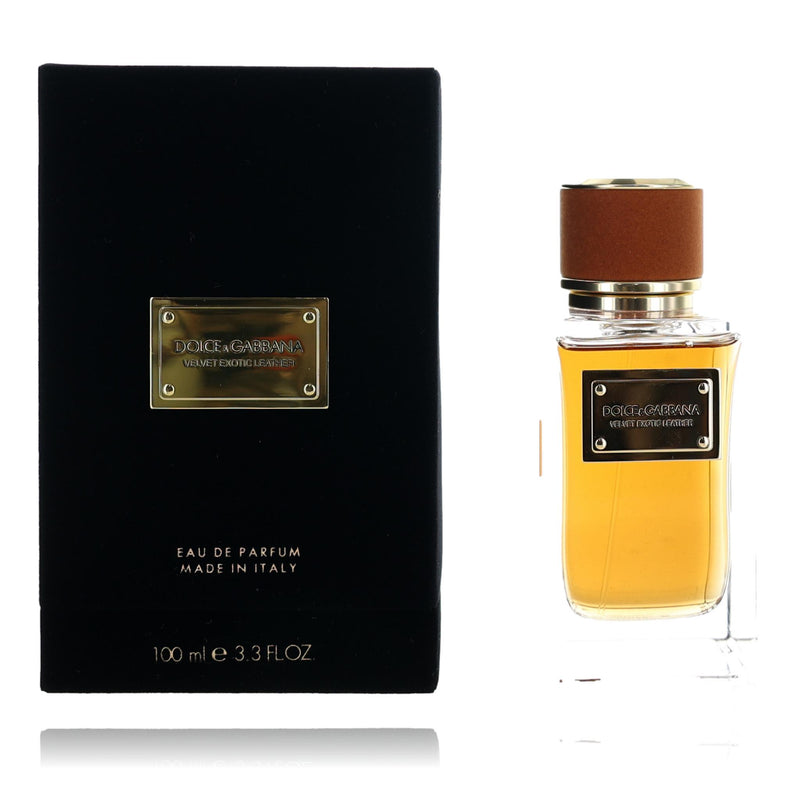 Velvet Exotic Leather unisex perfume by Dolce & Gabbana in 3.3 oz EDP spray, featuring luxurious leather and exotic scent notes.