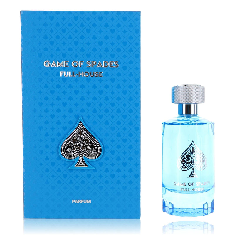 Jo Milano Game of Spades Full-House unisex parfum spray, 3.4 oz bottle with elegant packaging, luxury fragrance by Pertinacia LLC