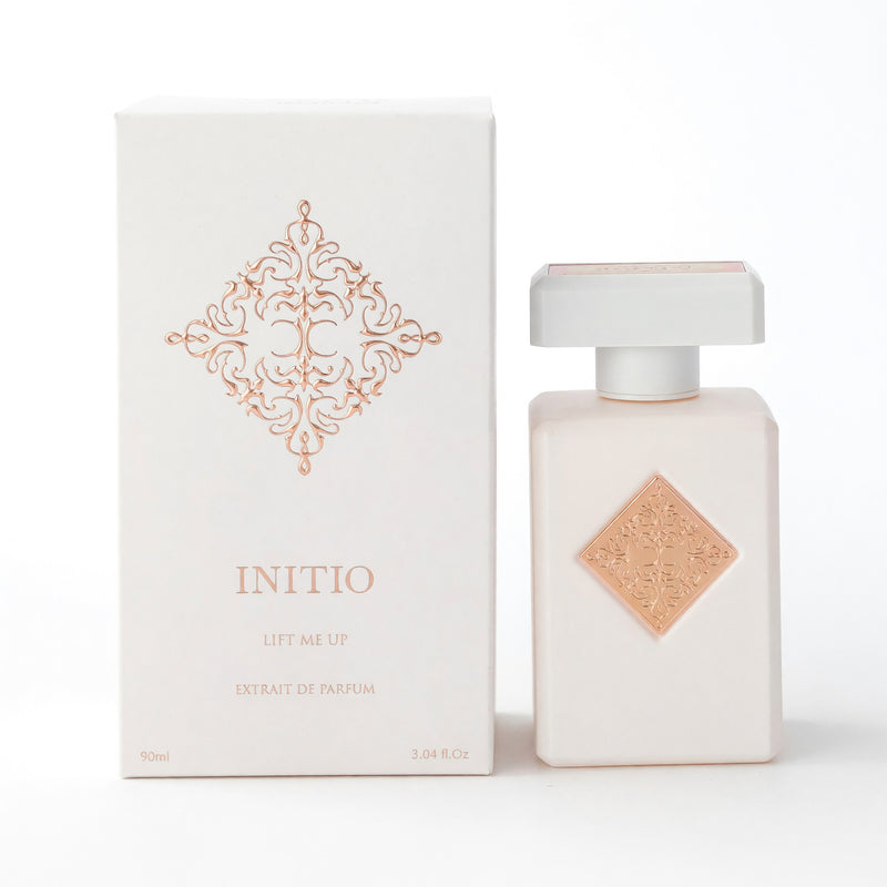 Initio Lift Me Up unisex extrait de parfum spray bottle, 3oz, with elegant design and sleek packaging.