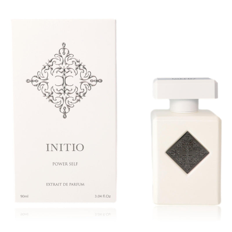 Initio Power Self 3 oz unisex extrait de parfum spray bottle, sleek design, with elegant packaging visible.
