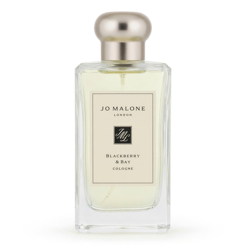 Jo Malone Blackberry & Bay 3.4oz unisex cologne spray bottle with black and gold packaging.