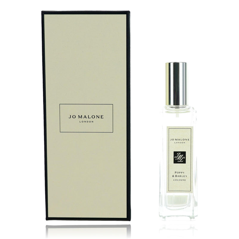 Jo Malone Poppy & Barley unisex 1 oz Cologne spray bottle with elegant packaging and floral design.