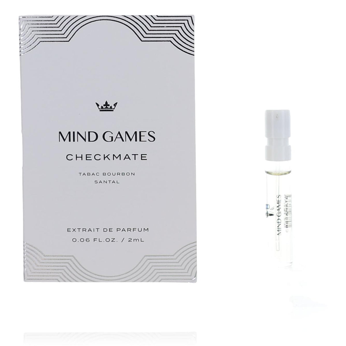 Checkmate Silver King Mind Games 0.06oz Extrait De Parfum Unisex Sample - Pertinacia Perfume