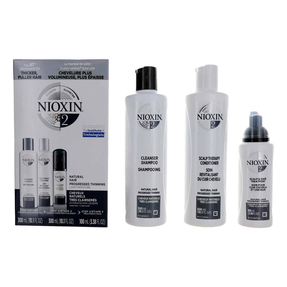 Nioxin 3D Care System Kit 2 - Natural Hair Progressed Thinning Light Moisture - Pertinacia Perfume