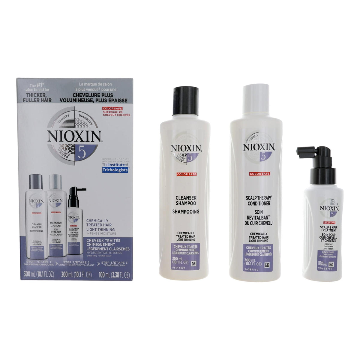 Nioxin 3D Care System Kit 5 - Chemically Treated Hair Light Thinning Intense Moisture - Pertinacia Perfume
