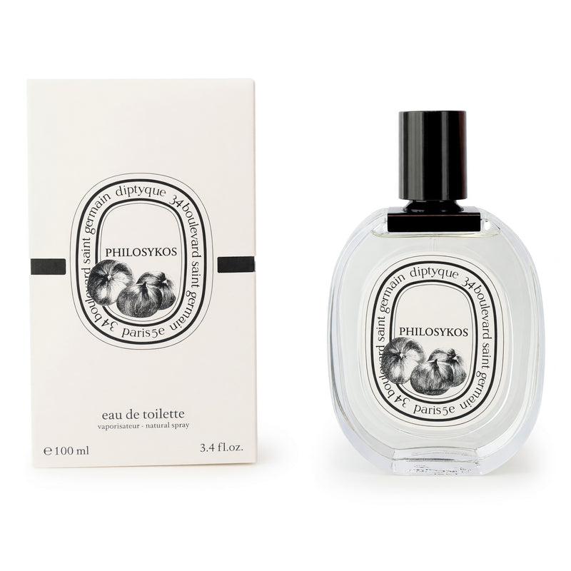 Diptyque Philosykos 3.4 oz unisex EDT spray bottle with a minimalist design and elegant label.