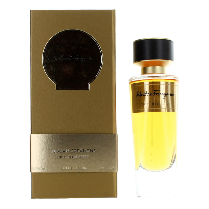Salvatore Ferragamo Tuscan Creations Orto Delle Spezie 3.4oz EDP spray bottle for unisex fragrance.