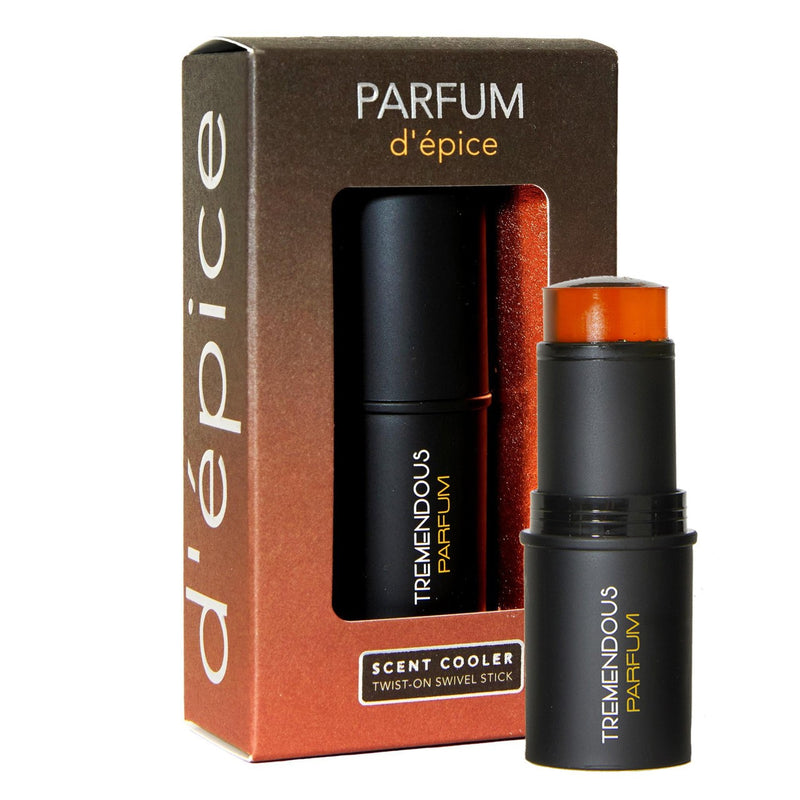Tremendous Parfums Spice Scent Cooler Twist On Swivel Stick in 0.24oz for unisex use, featuring a sleek physical design.