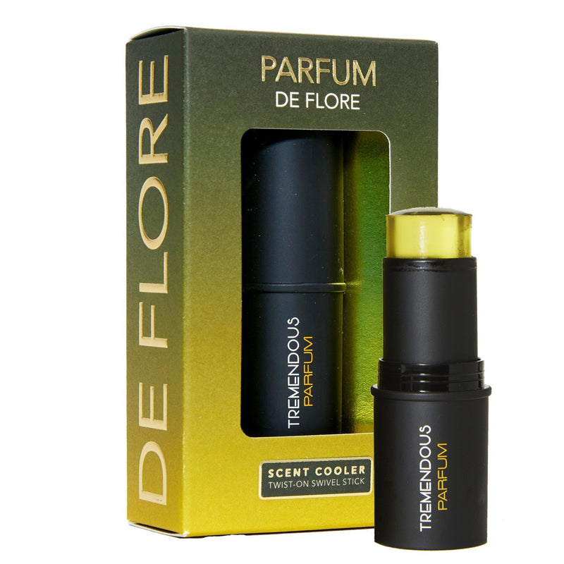 Tremendous Parfum De Flore scent cooler twist-on swivel stick in 0.24oz unisex perfume, shown in a sleek physical design.