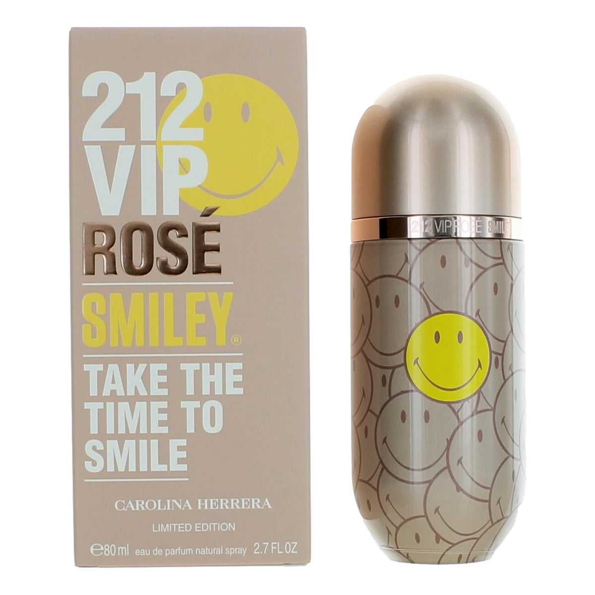 212 VIP Rose Smiley Carolina Herrera 2.7 oz EDP Spray Women - Pertinacia Perfume