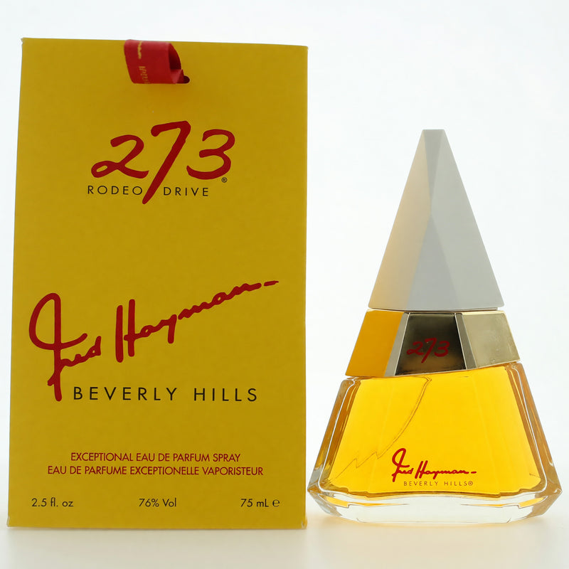 Fred Hayman 273 women's 2.5 oz Exceptional EDP spray bottle, elegant perfume container with floral and citrus notes.