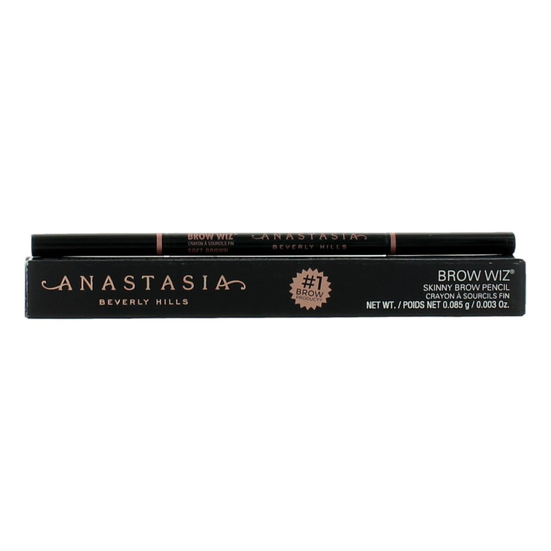 Anastasia Beverly Hills Brow Wiz Skinny Brow Pencil in Soft Brown, 0.003oz, featuring a precise pencil for natural-looking brow filling.