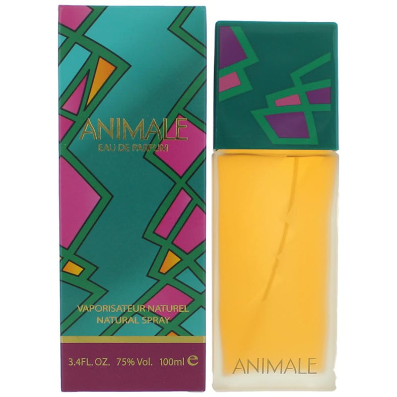 Animale by Animale women's 3.4 oz EDP spray bottle with elegant packaging and floral design.