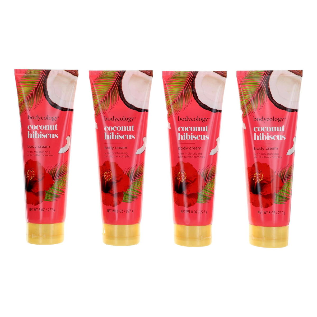 Coconut Hibiscus Bodycology 4 Pack 8oz Moisturizing Body Cream women - Pertinacia Perfume