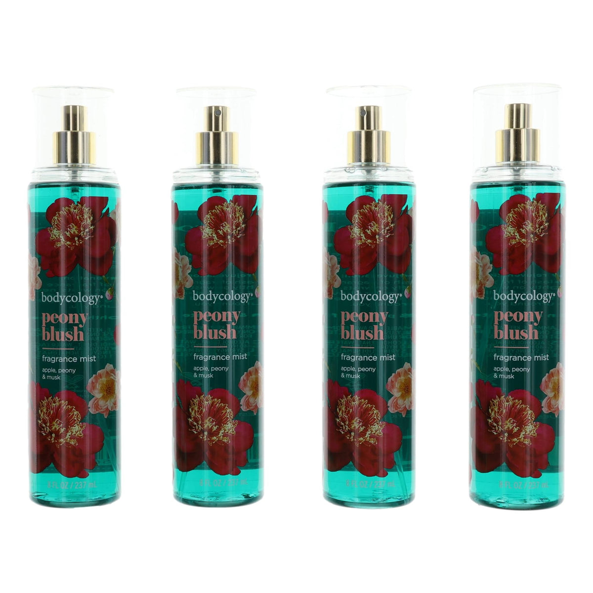 Peony Blush Bodycology 4 Pack 8 oz Fragrance Mist Women - Pertinacia Perfume