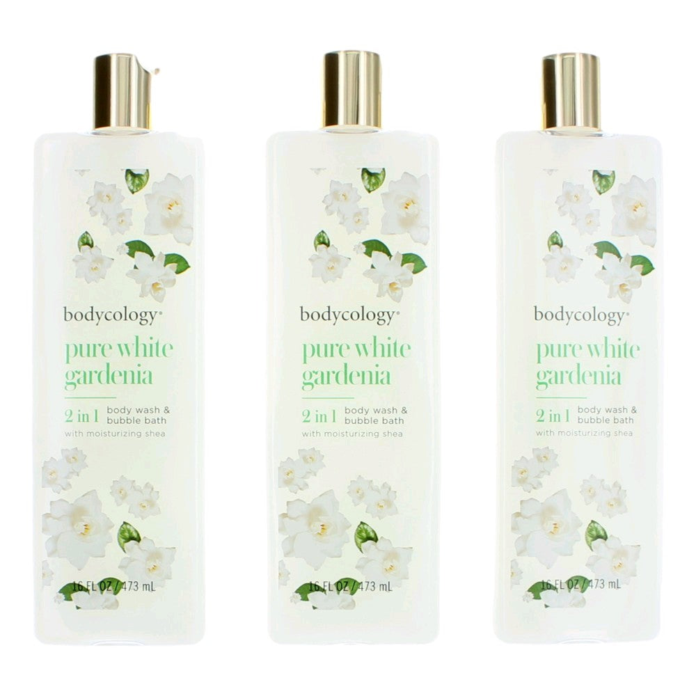 Pure White Gardenia 3 Pack 16oz 2 in 1 Body Wash & Bubble Bath women - Pertinacia Perfume