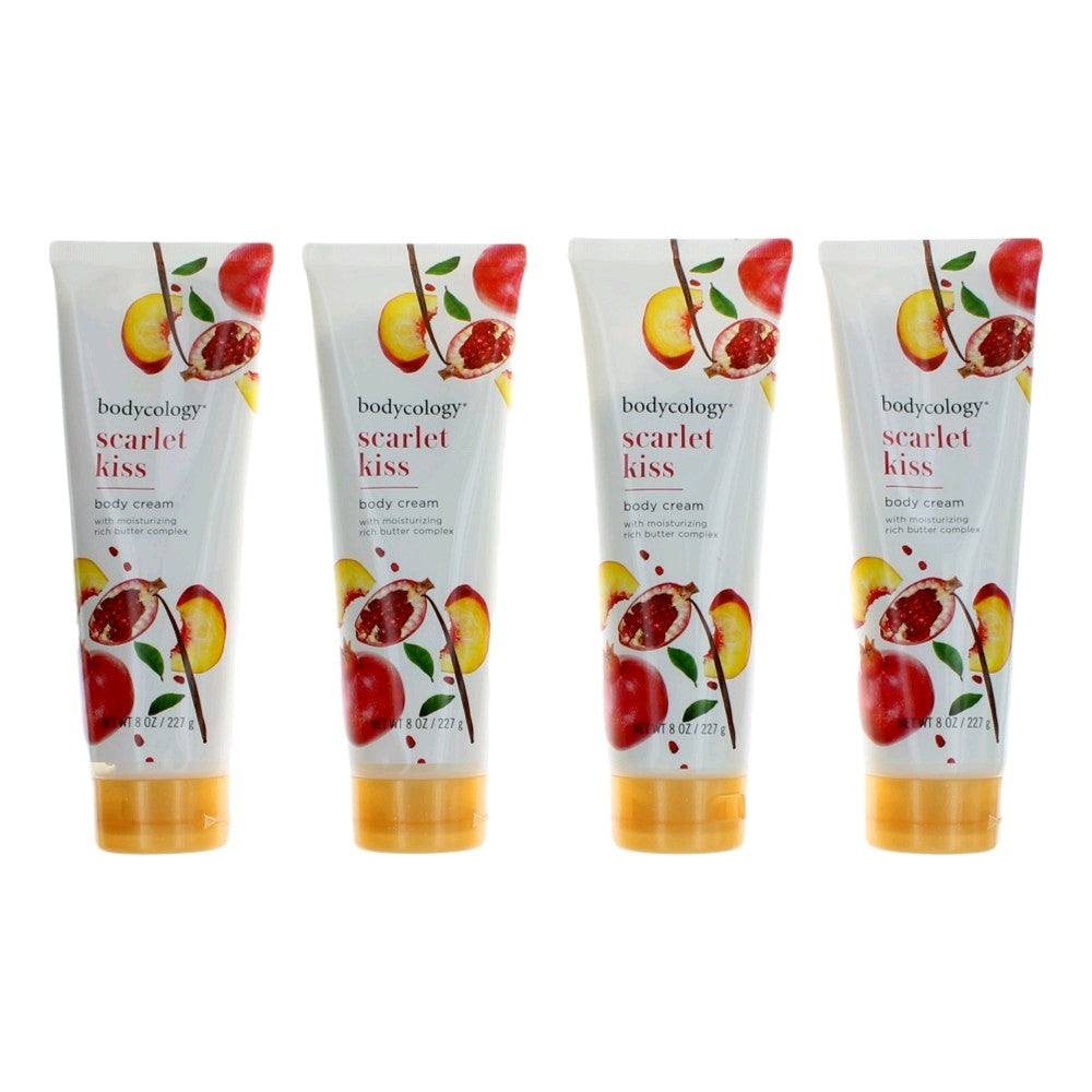 Scarlet Kiss Bodycology 4 Pack 8oz Moisturizing Body Cream women - Pertinacia Perfume