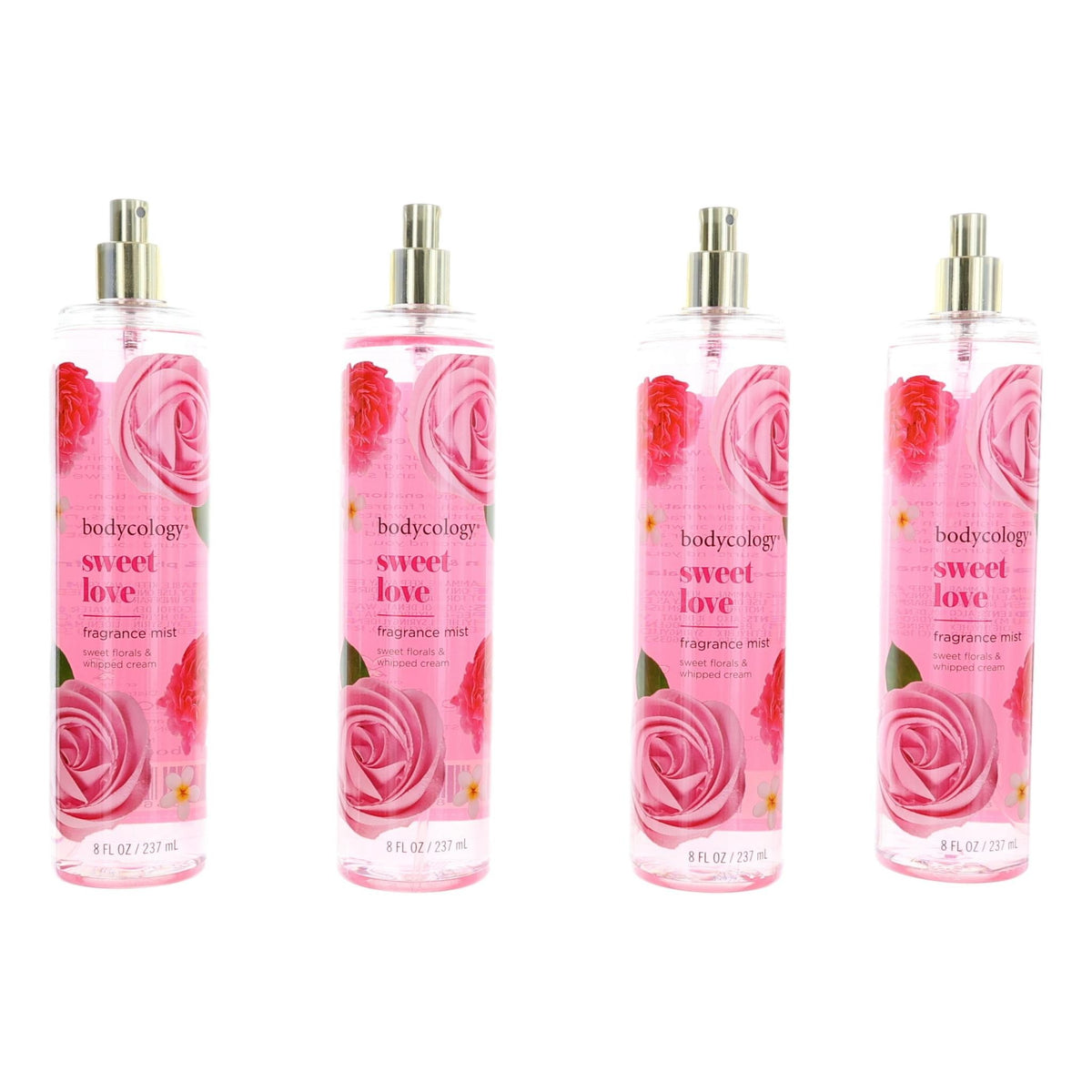 Sweet Love Bodycology 4 Pack 8 oz Fragrance Mist Women - Pertinacia Perfume