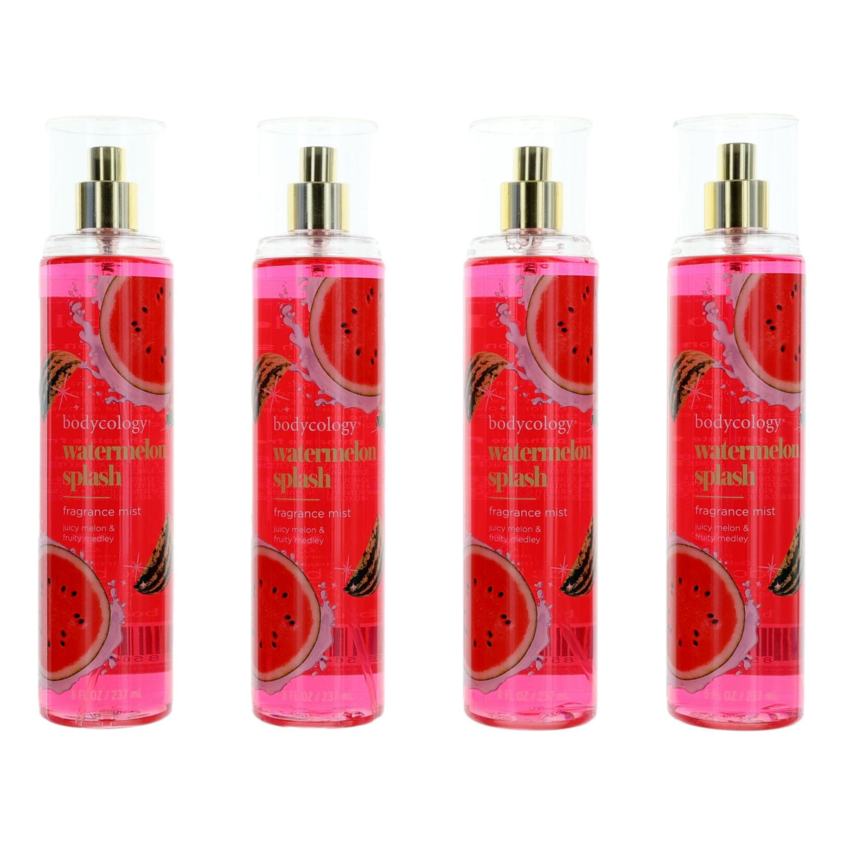 Watermelon Splash Bodycology 4 Pack 8 oz Fragrance Mist Women - Pertinacia Perfume