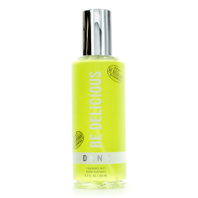Donna Karan Be Delicious DKNY fragrance mist for women, 8.4 oz bottle with a sleek design and fresh, fruity scent.