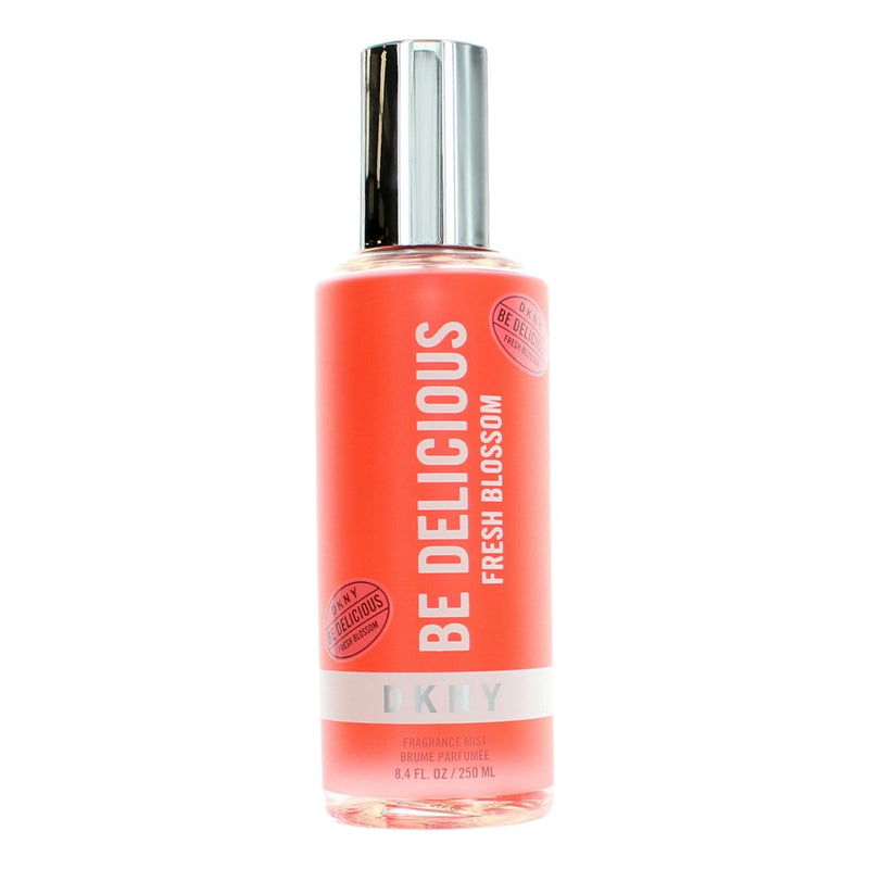 Donna Karan Be Delicious Fresh Blossom 8oz women’s fragrance mist bottle with floral design and clear spray nozzle