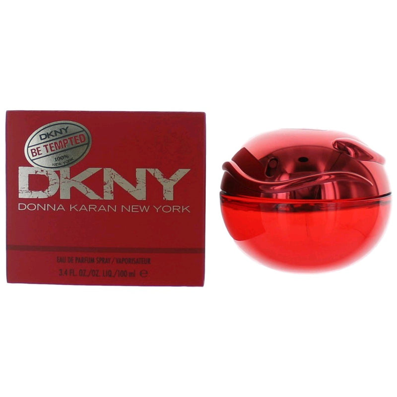 Donna Karan DKNY Be Tempted women’s 3.4 oz EDP spray bottle, sleek design and fragrance details visible.