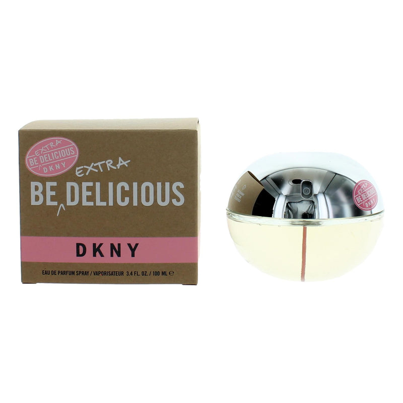 Donna Karan Be Extra Delicious DKNY 3.4 oz women’s EDP spray bottle with elegant packaging.